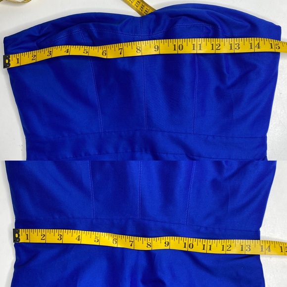 J.Crew Strapless Blue ruffle hem dress4P - Picture 8 of 8
